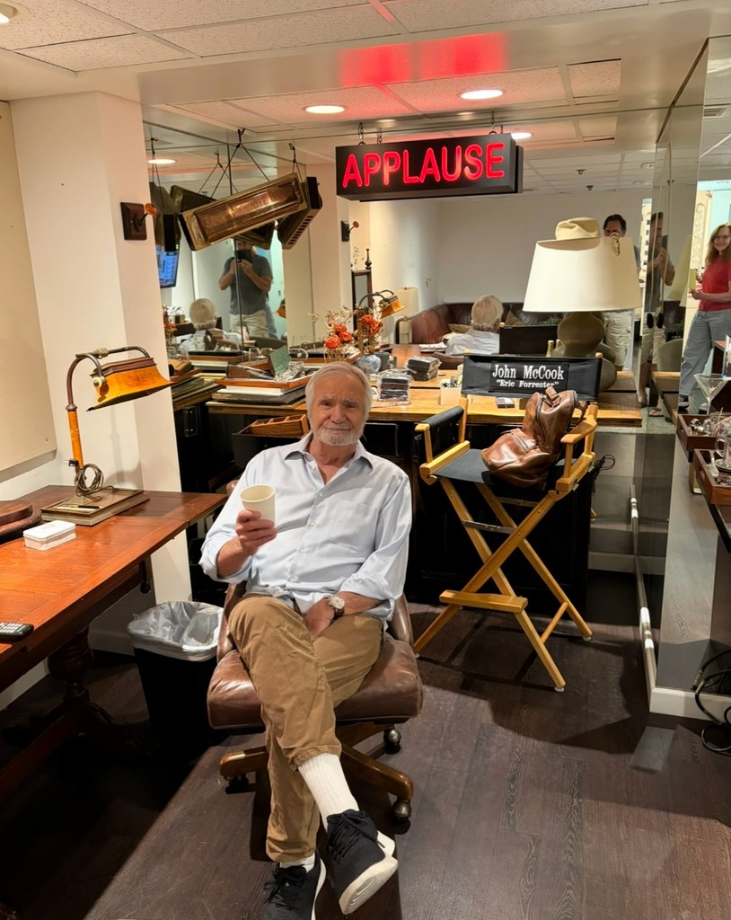 Photo shared by John McCook of The Bold and the beautiful bidding farewell to his dressing room in CBS' Television City