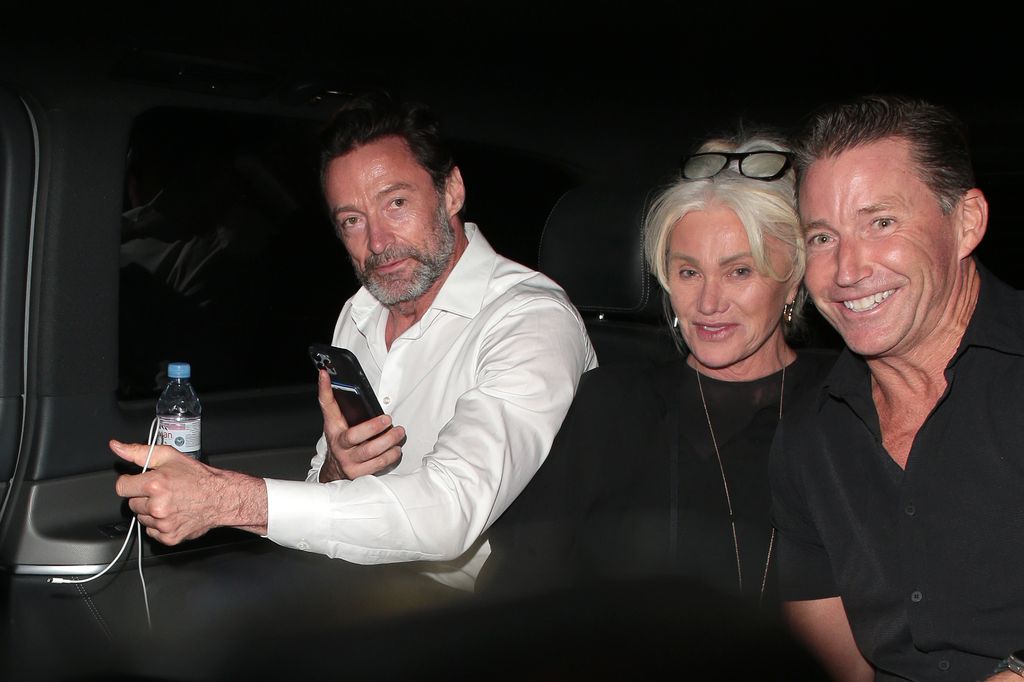 Hugh Jackman  and wife Deborra-Lee seen on a night out at Scott's restaurant in Mayfair 
