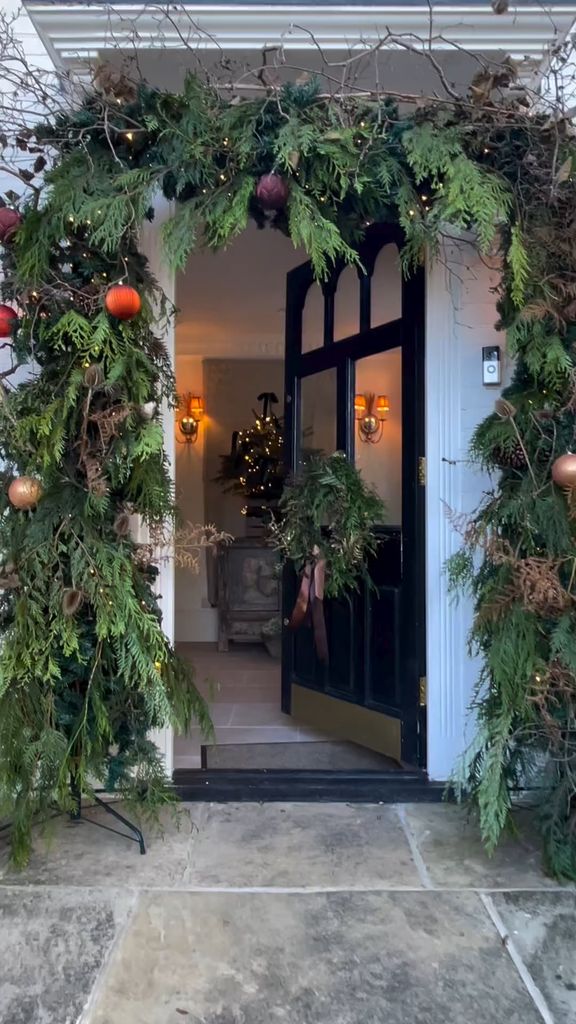 Martin and Shirlie Kemp's Christmas front door