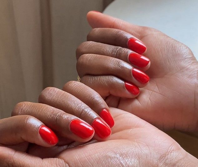 Classic red nails are alays a winner