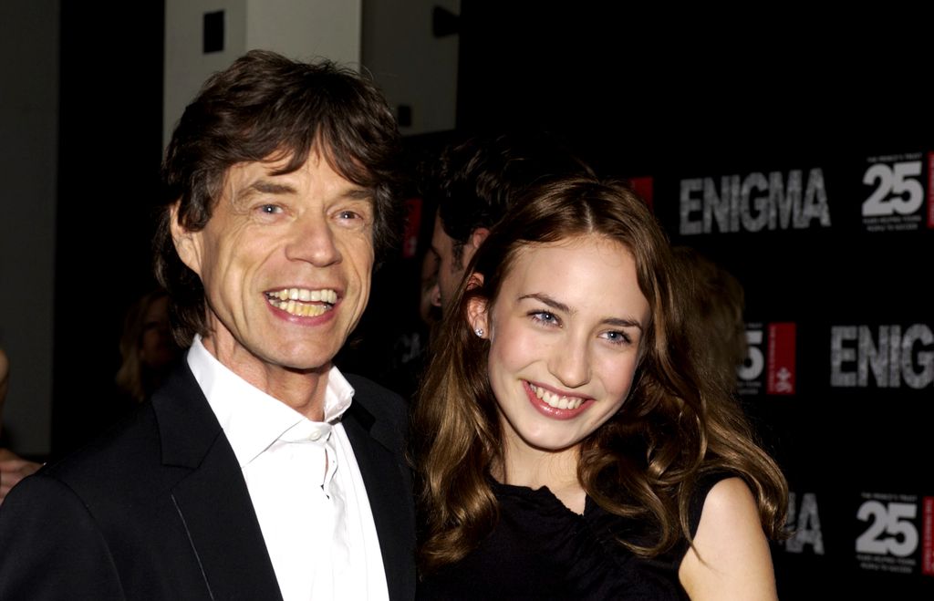 Mick Jagger posing with daughter Elizabeth