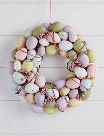 m and s easter wreath