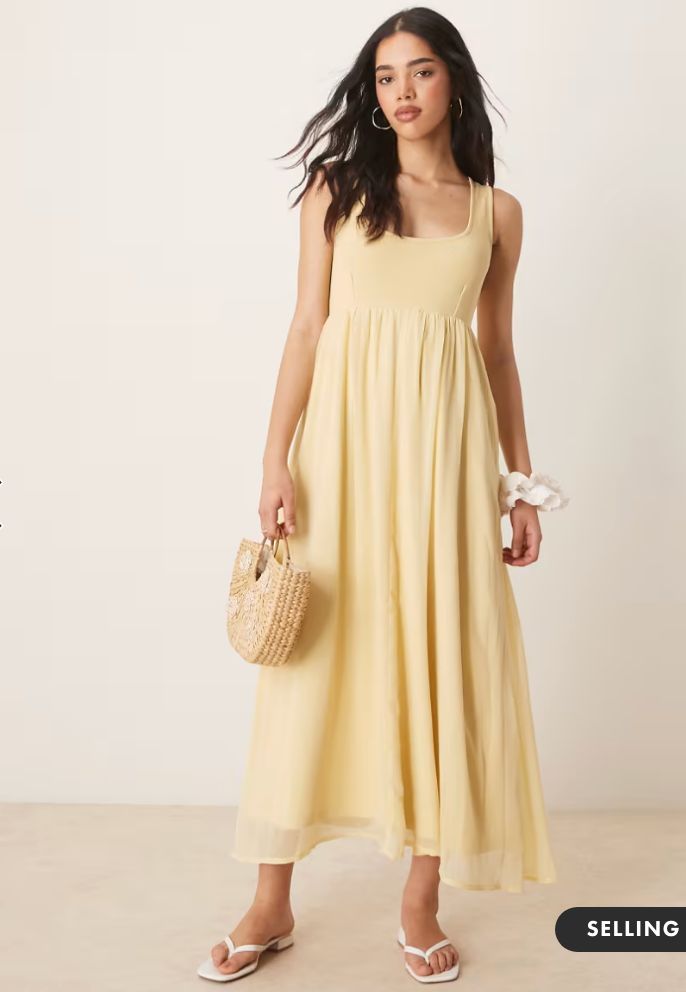 asos yellow dress