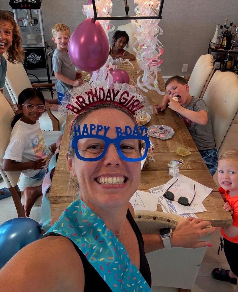 Photo shared by Dylan Dreyer on Instagram from her 44th birthday festivities on August 2, 2025