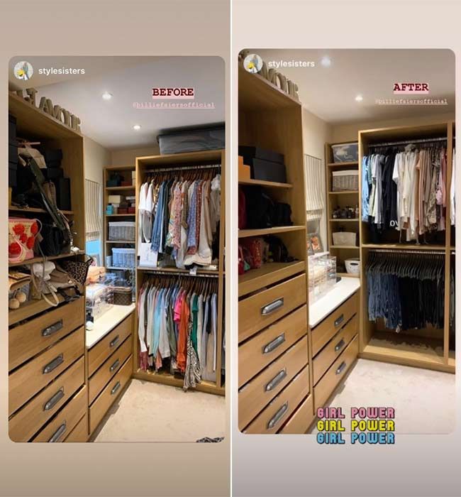 Billie Faiers wardrobe before and after