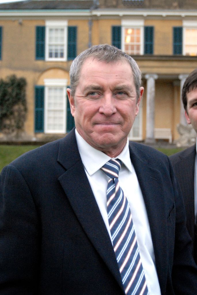 John Nettles in a striped tie and suit