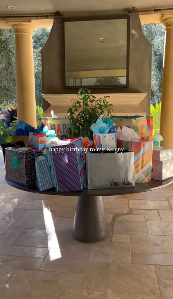 Photo shared by Kourtney Kardashian to her Instagram Stories December 16 of her son Reign's birthday party at her California home.