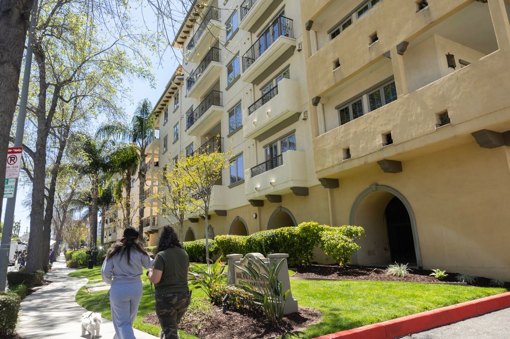 A tragic trail of violence began at this Woodland Hills apartment complex with dead and injured bodies scattered across Los Angeles County. Photographed at the Montecito Apartments in Woodland Hills, CA on Tuesday, April 9, 2024.