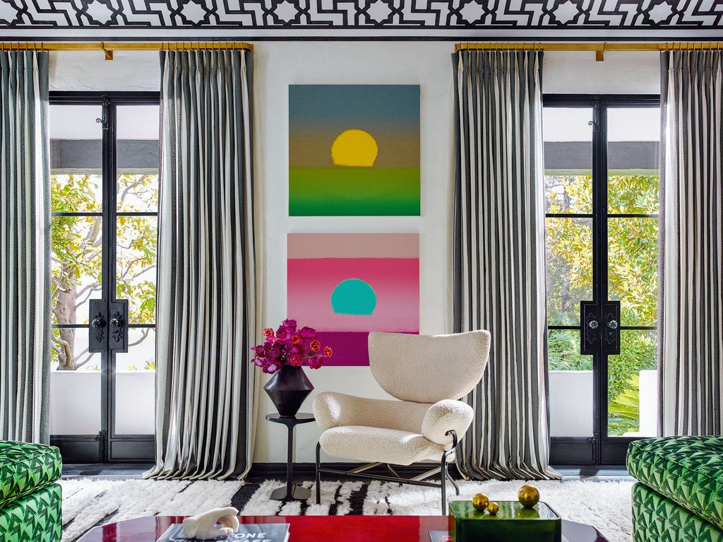 The seating area in Martyn Lawrence Bullard's Hollywood residence 