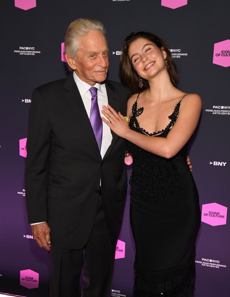 carys douglas michael douglas smiling nyc gala