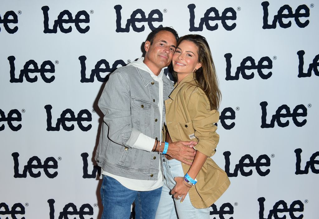 Maria Menounos and Keven Undergaro attend Lee's Sheeran event at the Bootsy Bellows Suite at SoFi Stadium on September 23, 2023 in Los Angeles, California.