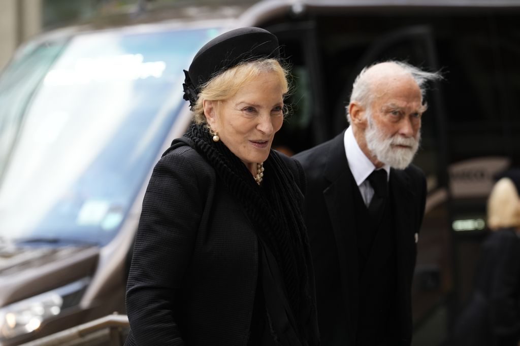 Prince and Princess Michael of Kent arrive for the Requiem Mass service for Katharine, Duchess of Kent at Westminster Cathedral