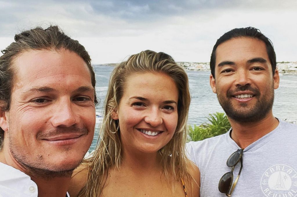Gary, Daisy and Colin from Below Deck: Sailing Yacht take a selfie