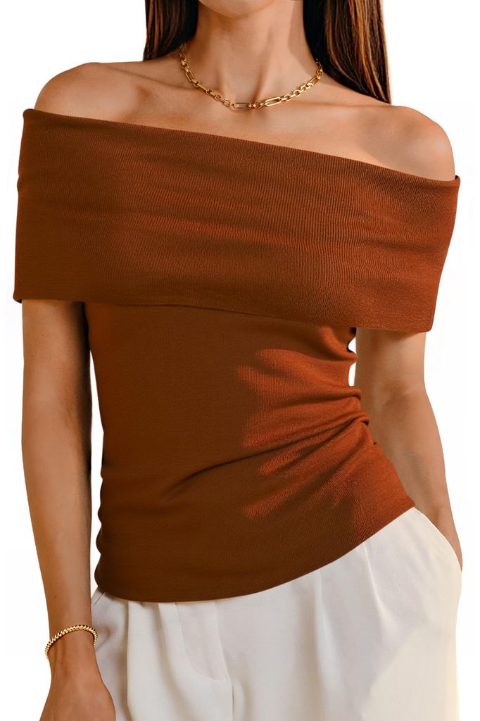 AC25WZH5208-2 arach and cloz off the shoulder top.