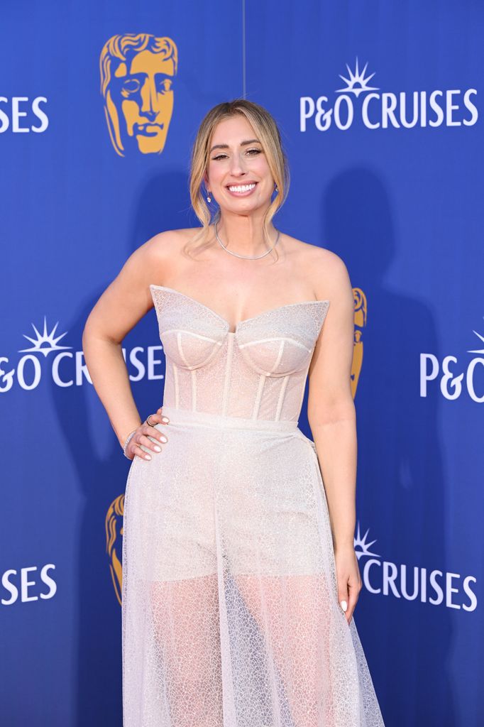 Stacey Solomon in her reworked wedding dress at the BAFTA TV Awards