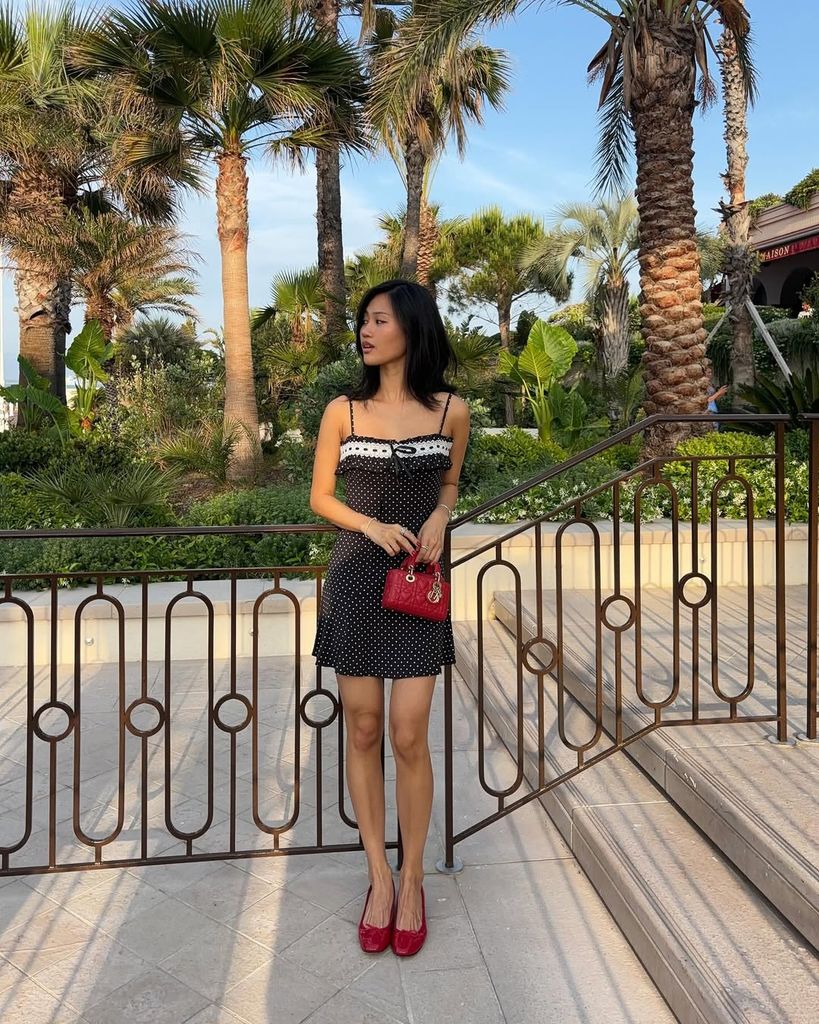 Jihoon in polka dot dress