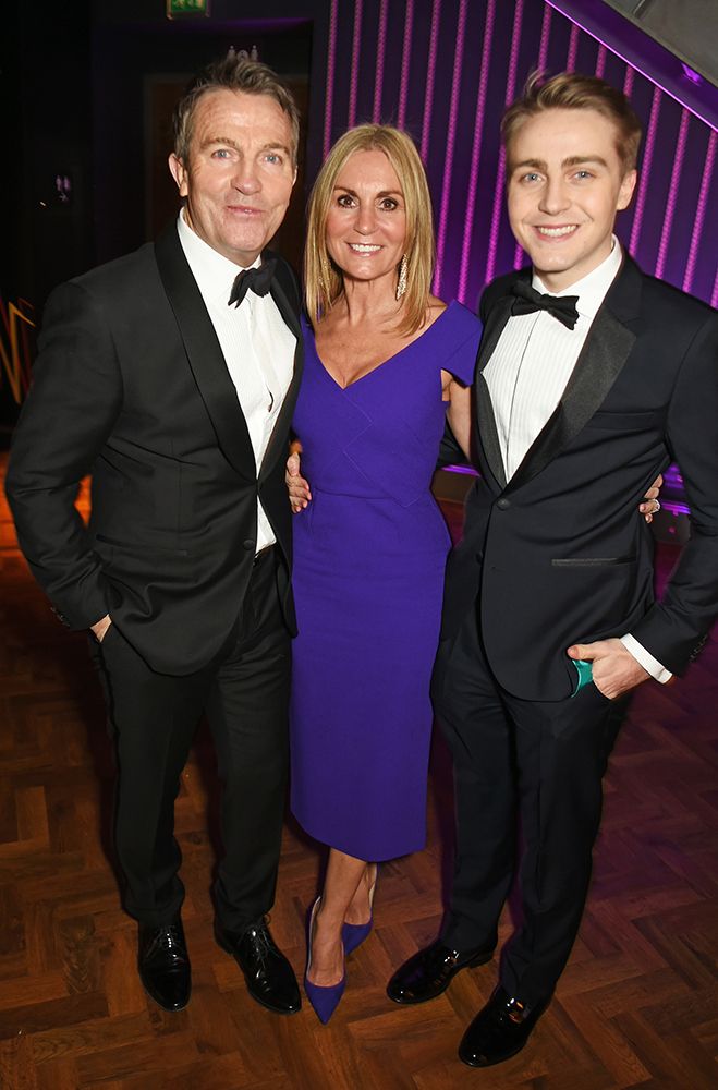 Barney Walsh with his dad Bradley and mum Donna at the National Televsion Awards in 2017