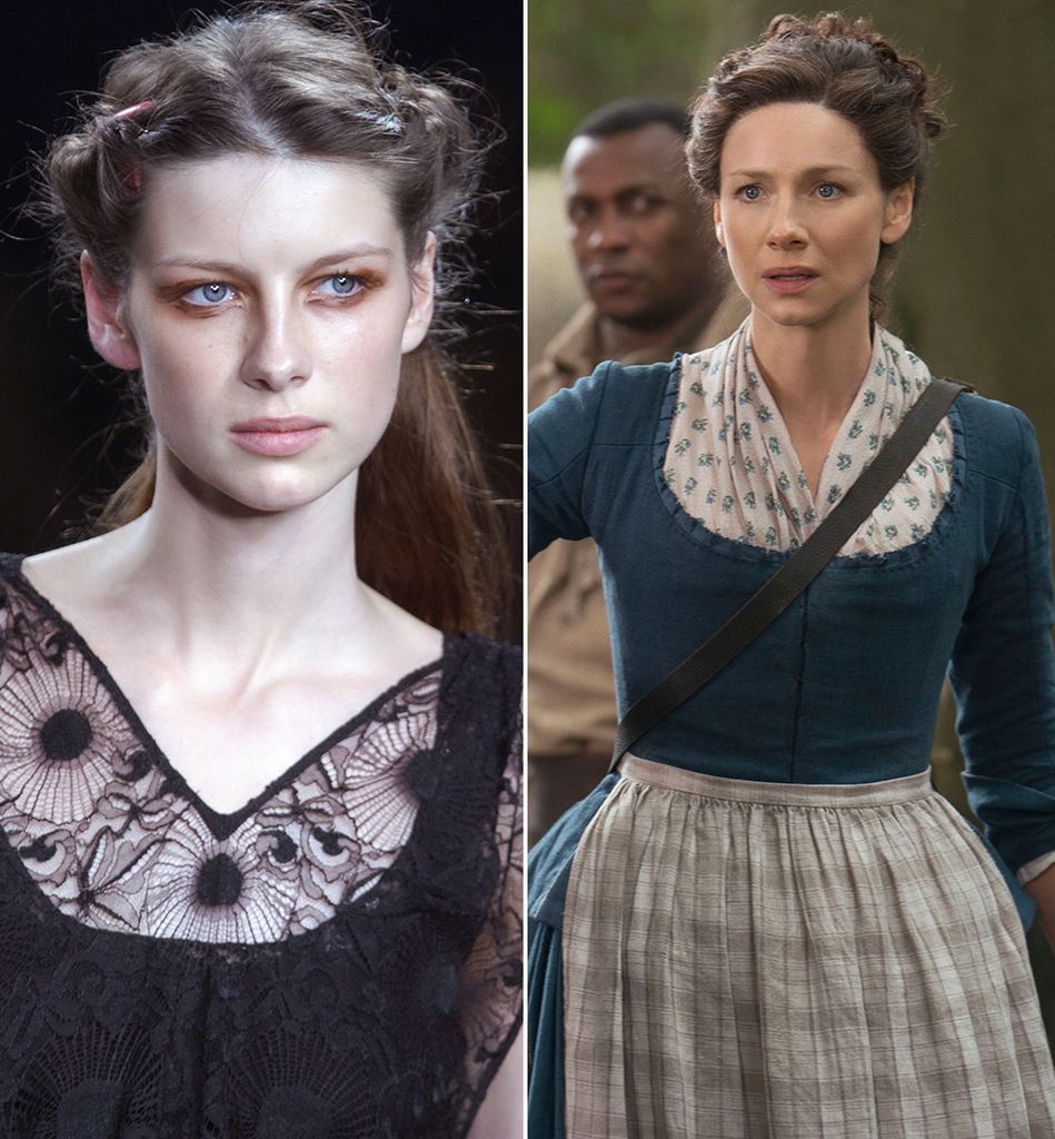 Caitriona Balfe on the runway / Caitriona Balfe in Outlander