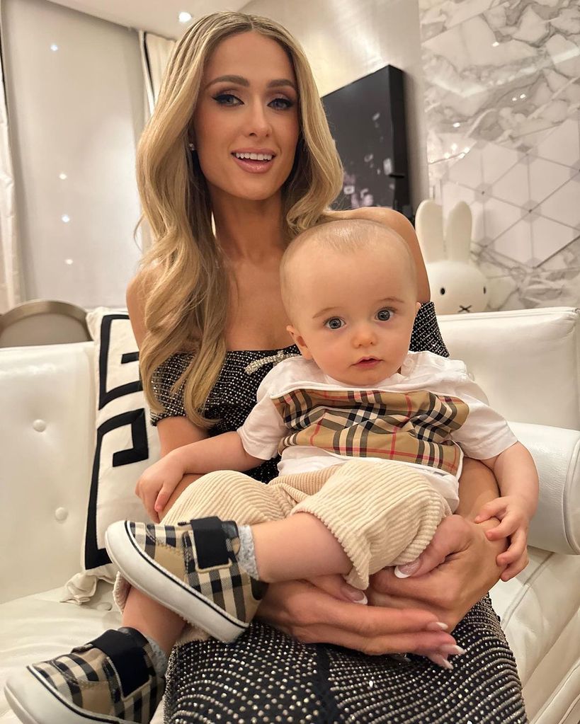 Paris Hilton with her adorable son