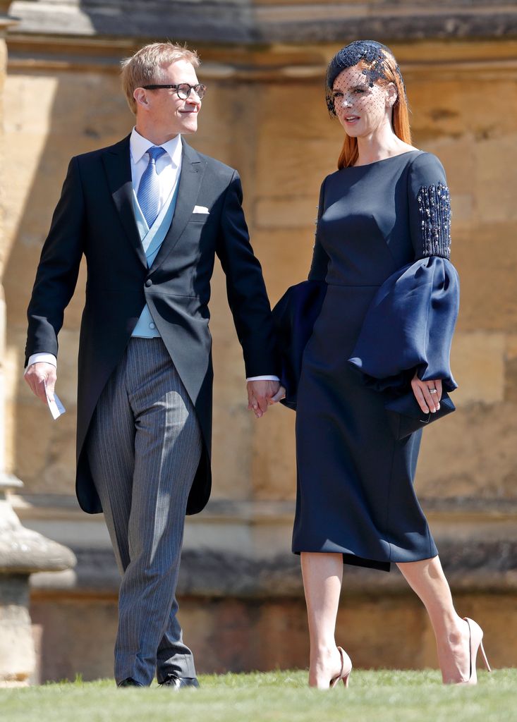 Santtu Seppala and Sarah Rafferty attend the wedding of Prince Harry to Ms Meghan Markle