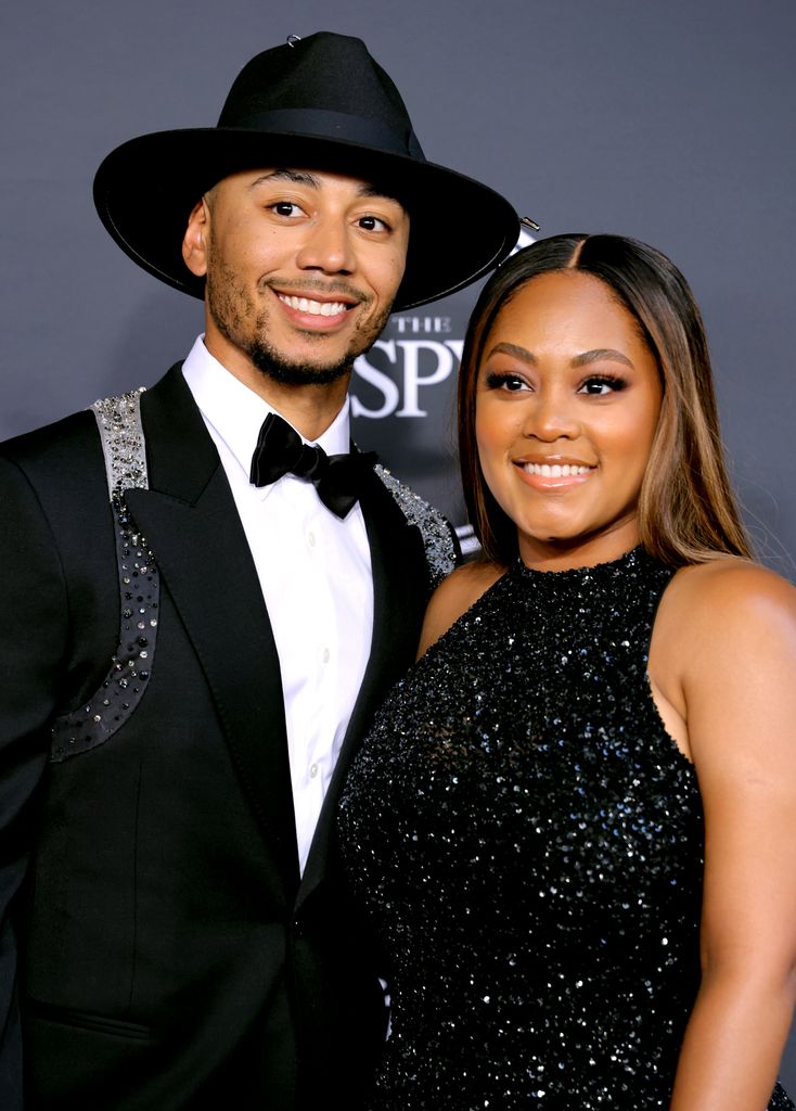 Mookie Betts and Brianna Hammonds attend the 2022 ESPYs at Dolby Theatre on July 20, 2022 in Hollywood, California
