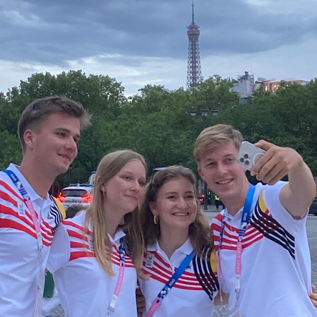 Belgian royals take a selfie at the Olympics