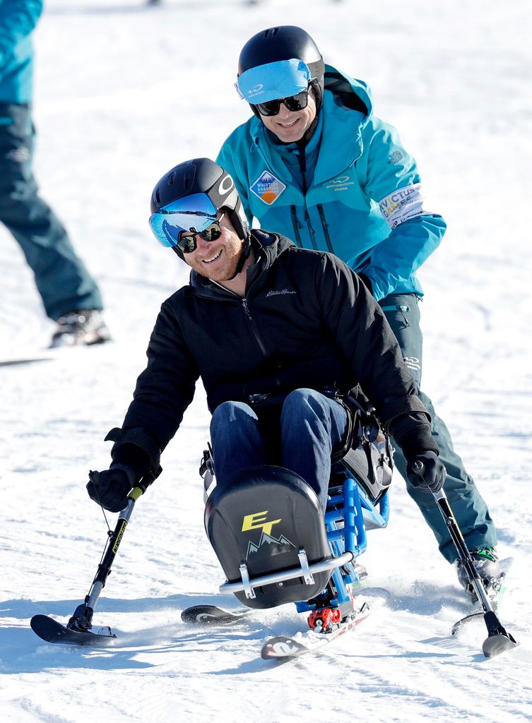 Prince Harry, Duke of Sussex attends Invictus Games Vancouver Whistlers 2025's One Year To Go Winter Training Camp on February 14, 2024 in Whistler, British Columbia.
