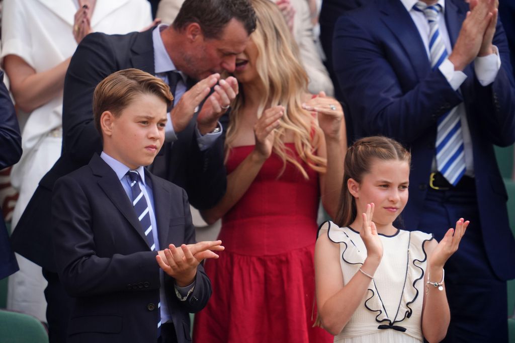 George and Charlotte were seated in the royal box during the match