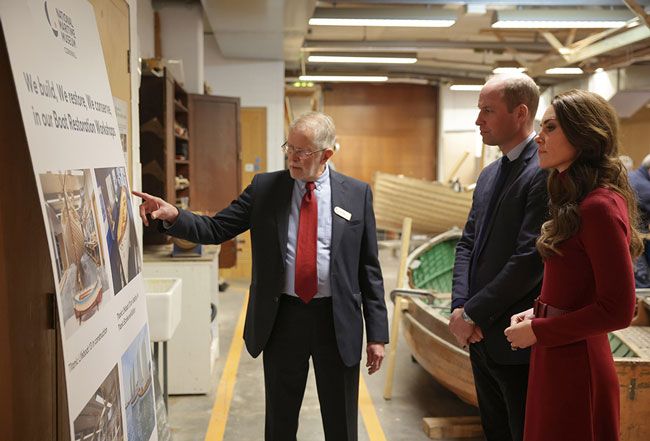 William and Kate visit museum in Falmouth