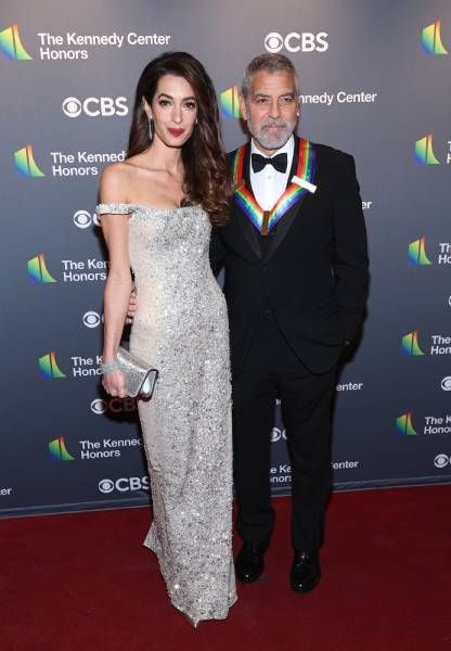 Amal and George Clooney at the 2022 Kennedy Center Honors