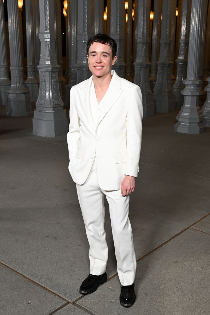 Elliot Page, wearing Gucci, attends the 2023 LACMA Art+Film Gala, Presented By Gucci at Los Angeles County Museum of Art on November 04, 2023 in Los Angeles, California.