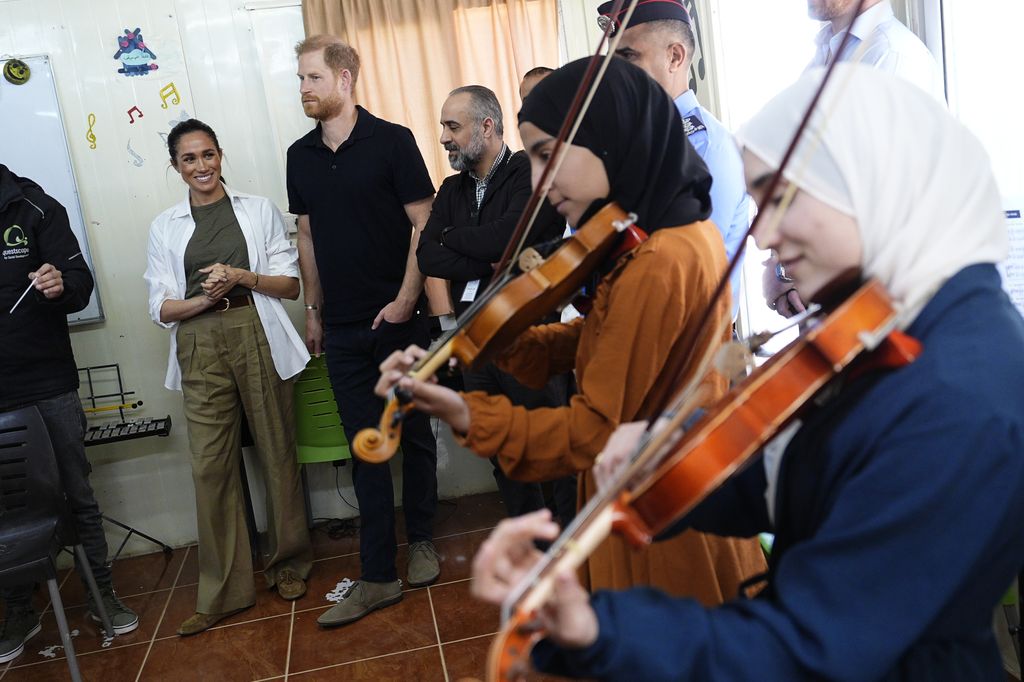 The Duke and Duchess of Sussex attend a World Health Organisation roundtable with key donors and humanitarian partners in Amman, Jordan. 
