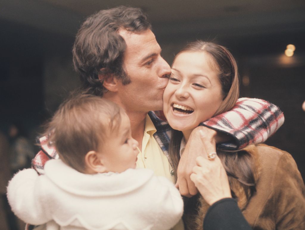 Julio Iglesias with his wife Isabel Preysler and his children Julio, 1975, Madrid, Castilla La Mancha, Spain