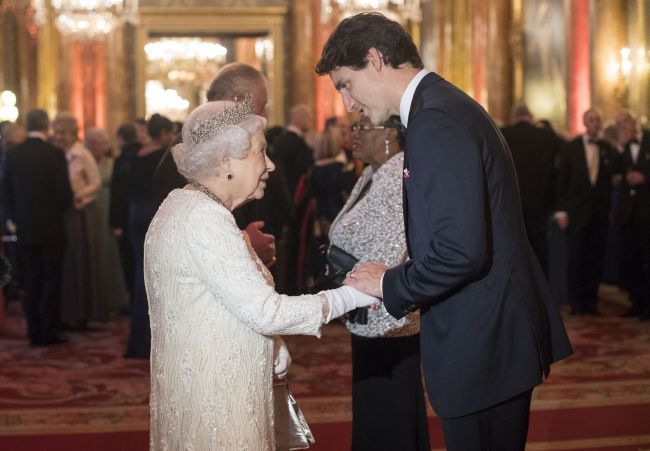 The Queen Justin Trudeau