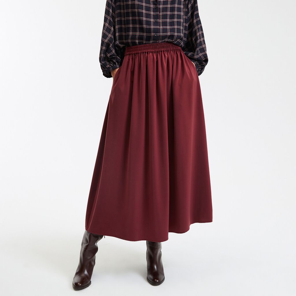 La Redoute Burgundy Maxi Skirt