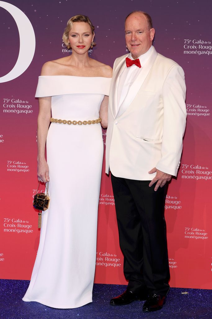 princess charlene prince albert monaco red cross ball