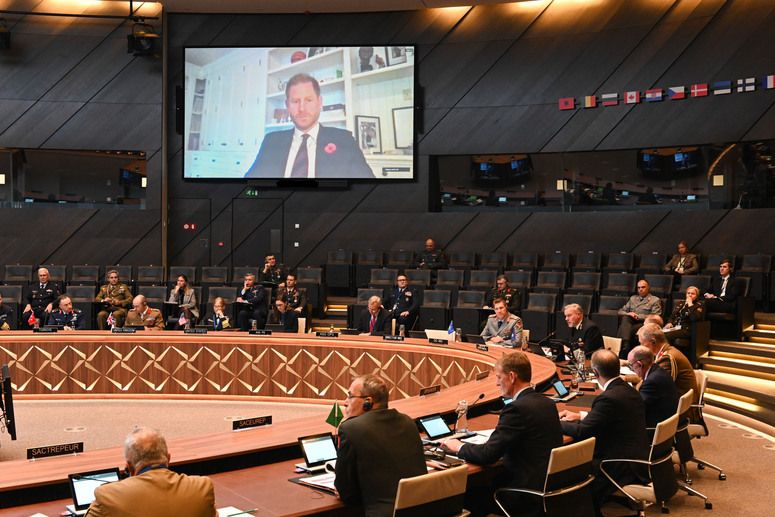 Harry addressing Nato Military Committee