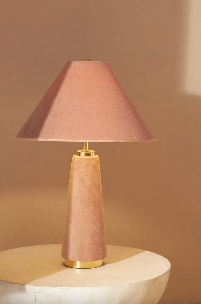 Anthropologie pink lamp