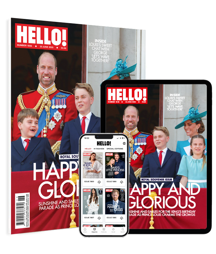 Hello Magazine cover featuring the Wales' at Trooping the Colour balcony appearance
