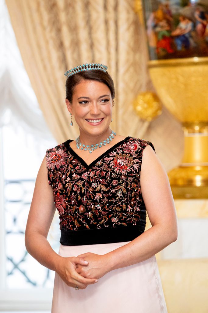 Princess Alexandra of Luxembourg during the reception at the Grand Ducal Palace in 2019