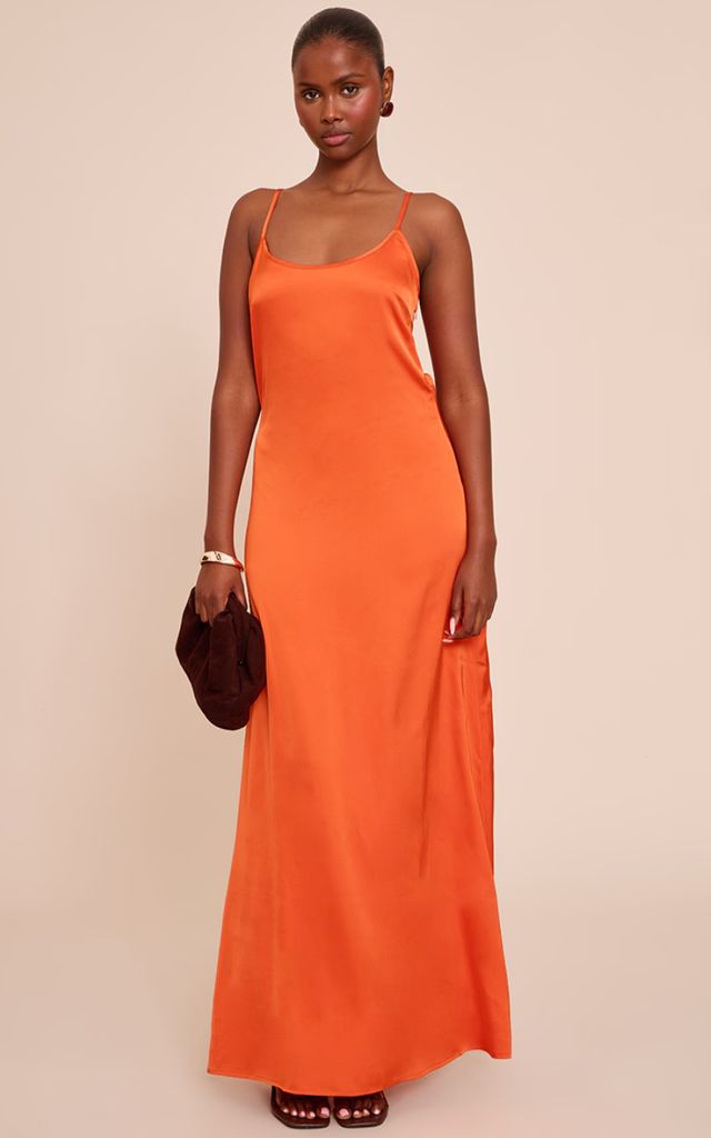 Pretty Little Thing orange dress