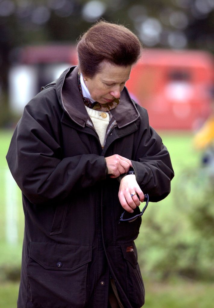 Princess Anne Wearing A Barbour Style Jacket 