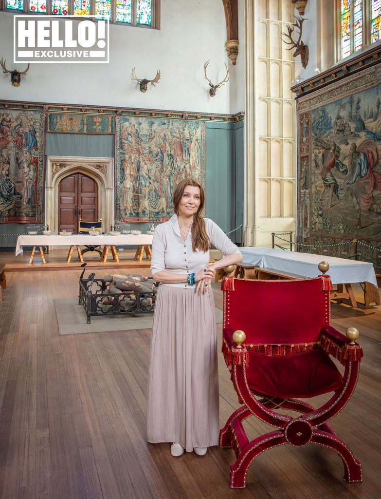 Elif Shafak poses at Hampton Court Palace