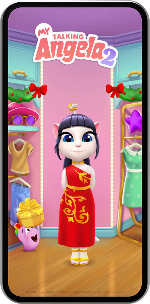 My Talking Angela wearing Lunar New Year 2022 outfit