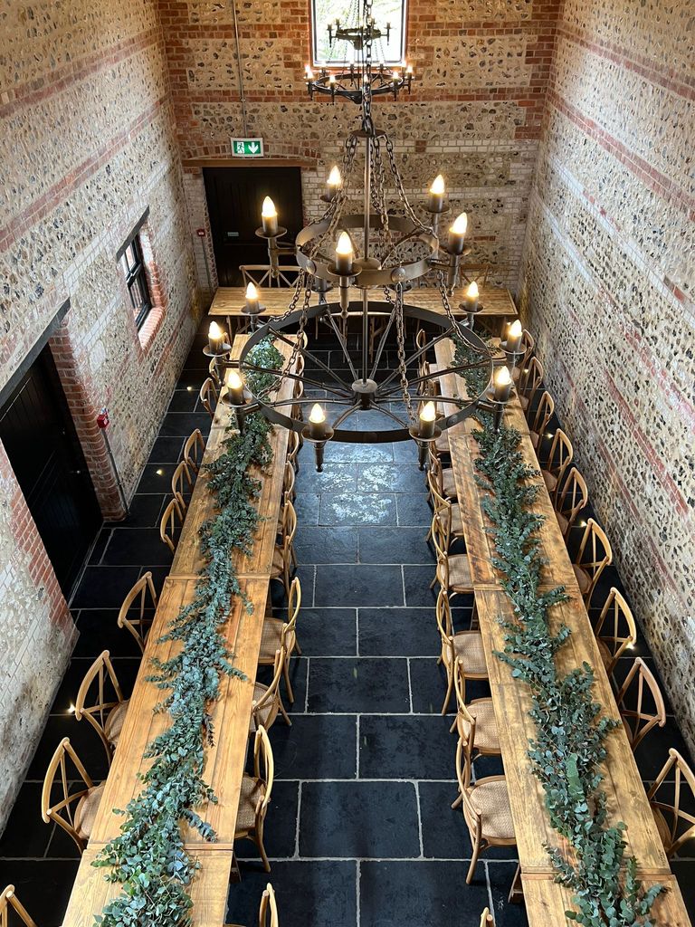 wedding tables from above