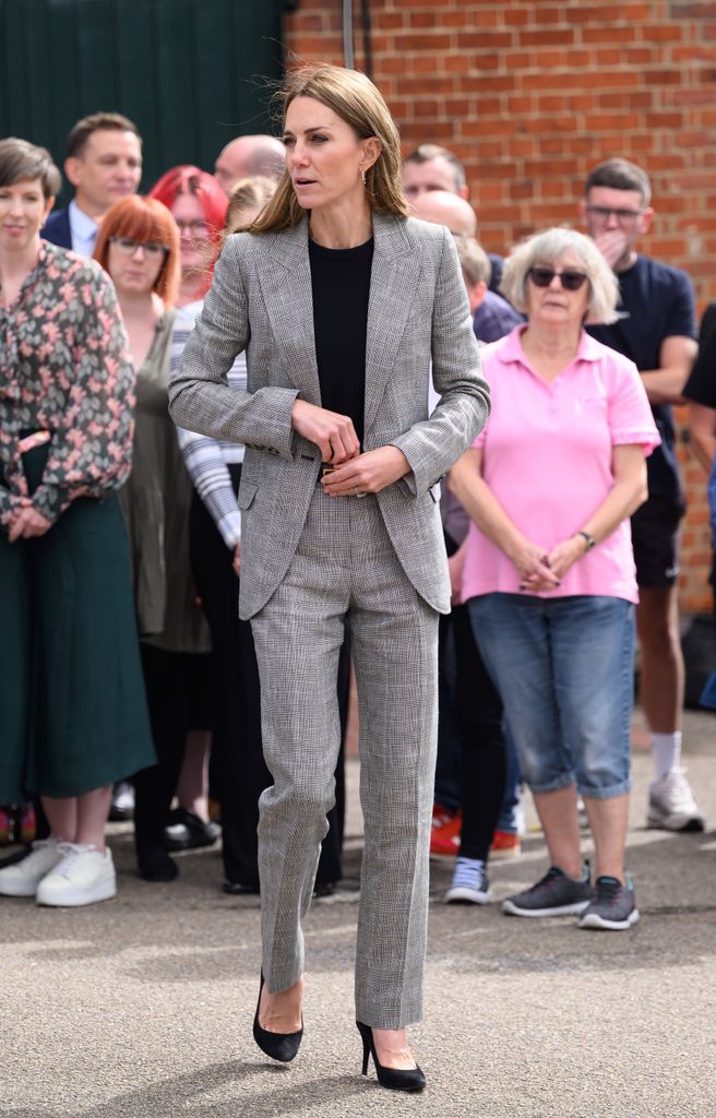 Catherine, Princess of Wales departs after visiting Sudbury Silk Mills on September 11, 2025 in Sudbury, England. The Princess of Wales is visiting mills in Sudbury and Cuxton today as she celebrates British creativity and craftmanship. (Photo by Karwai Tang/WireImage)