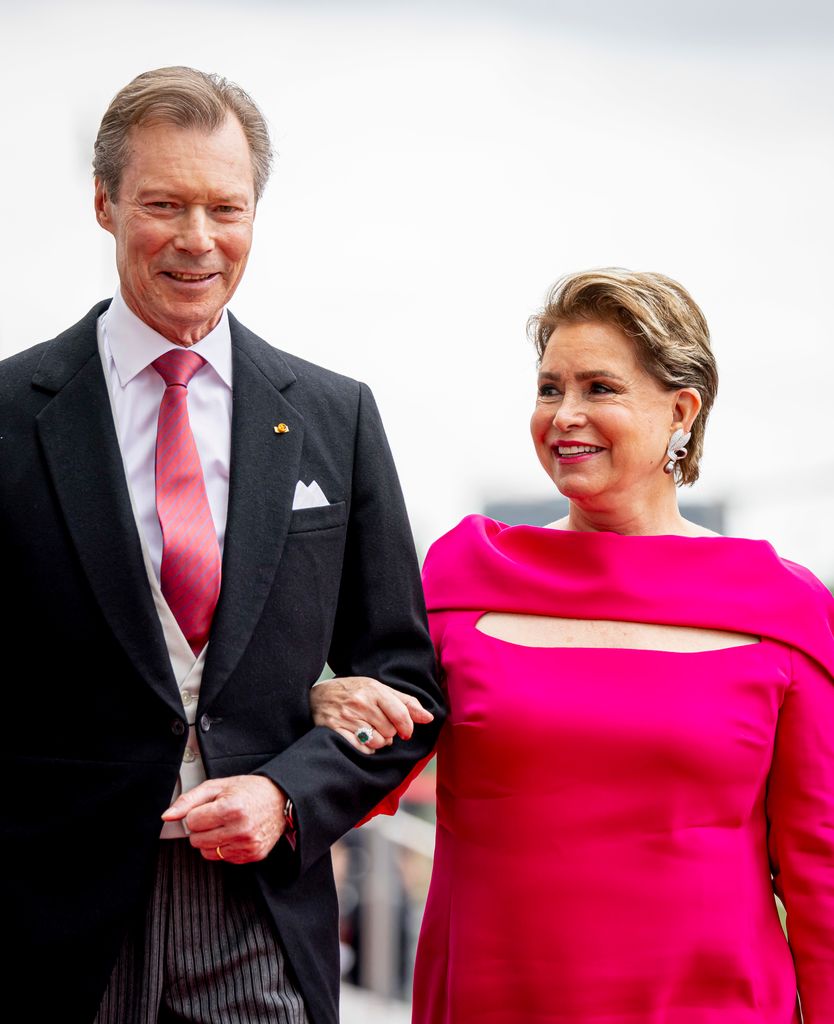 Grand Duke Henri of Luxembourg and Grand Duchess Marie Teresa of Luxembourg at National Day ceremony at the Philarmony
