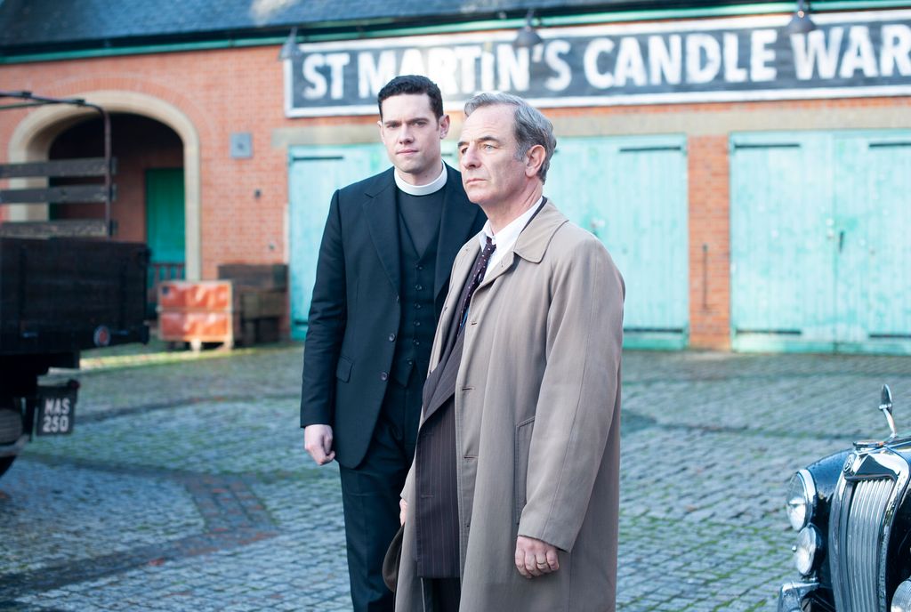 Tom Brittney as Rev. Will Davenport and Robson Green as DI Geordie Keating