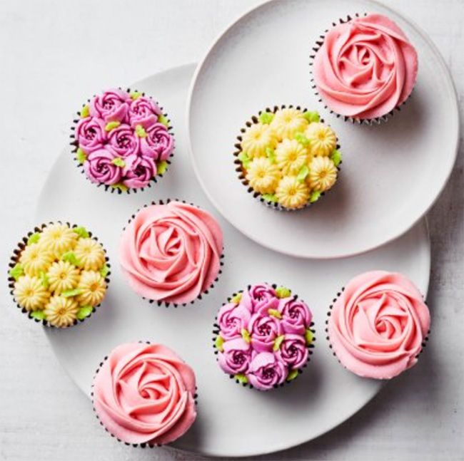waitrose floral cupcakes