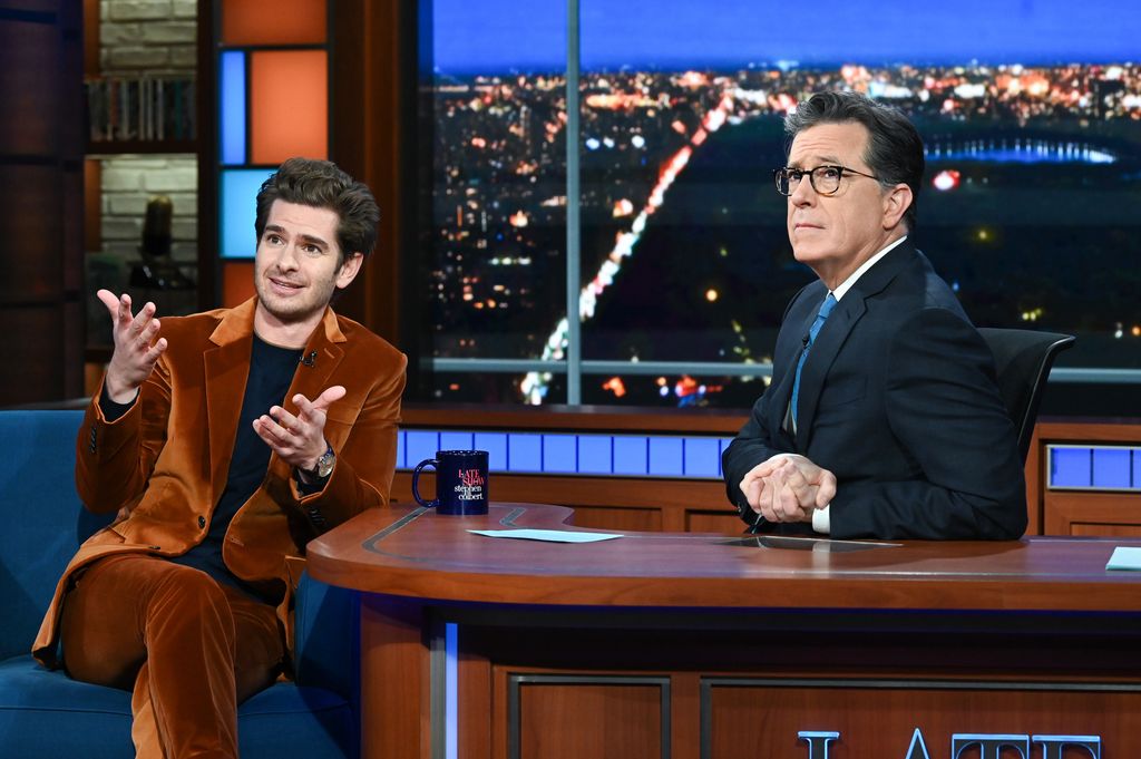 Andrew Garfield was a guest on The Late Show with Stephen Colbert shared a powerful message about grief